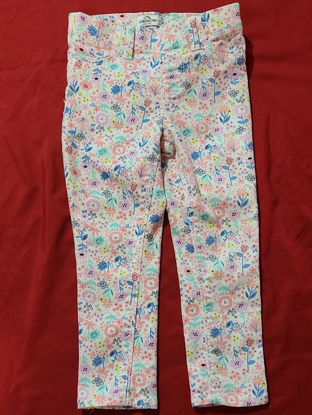 Jordache Pastel Floral Print Girls' Leggings